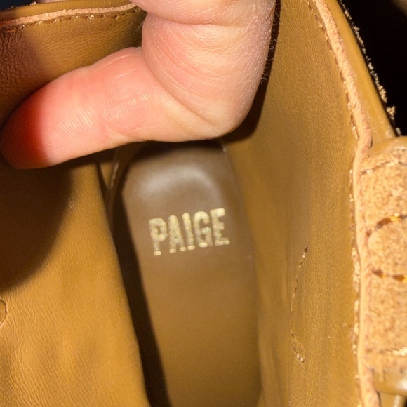 PAIGE Women's Porter Pull On Western High Heel Boots Suede, Leather Size 7.5 - Picture 6 of 7